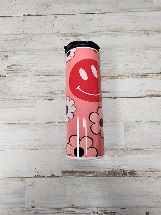 PINK SMILEY WATER BOTTLE