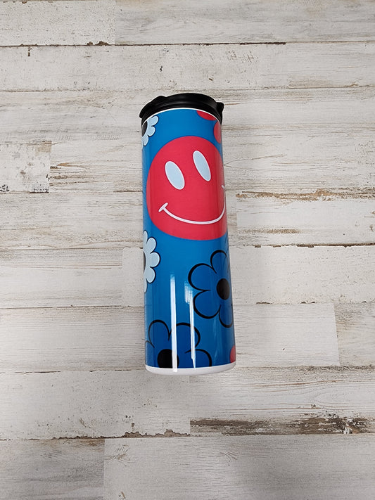 TEAL SMILEY WATER BOTTLE